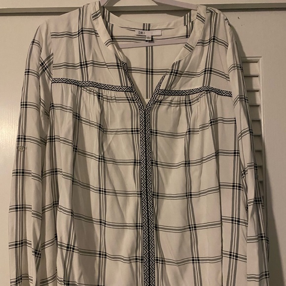 Black and white print blouse - Picture 1 of 2